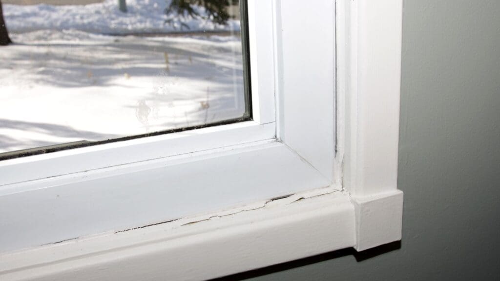 bad window caulking
