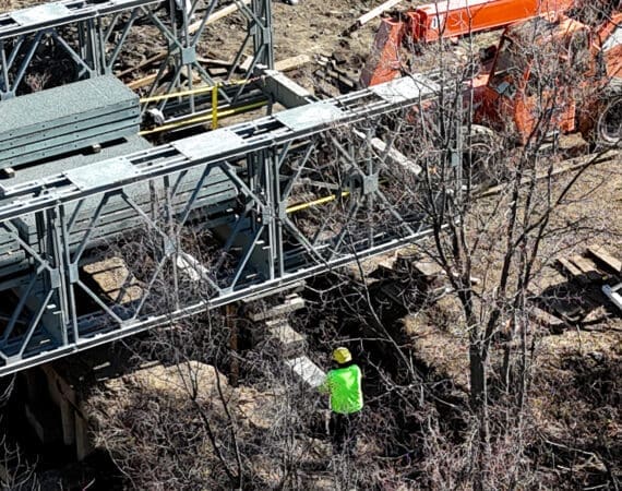 moving parts into place Wayne Bridge 11